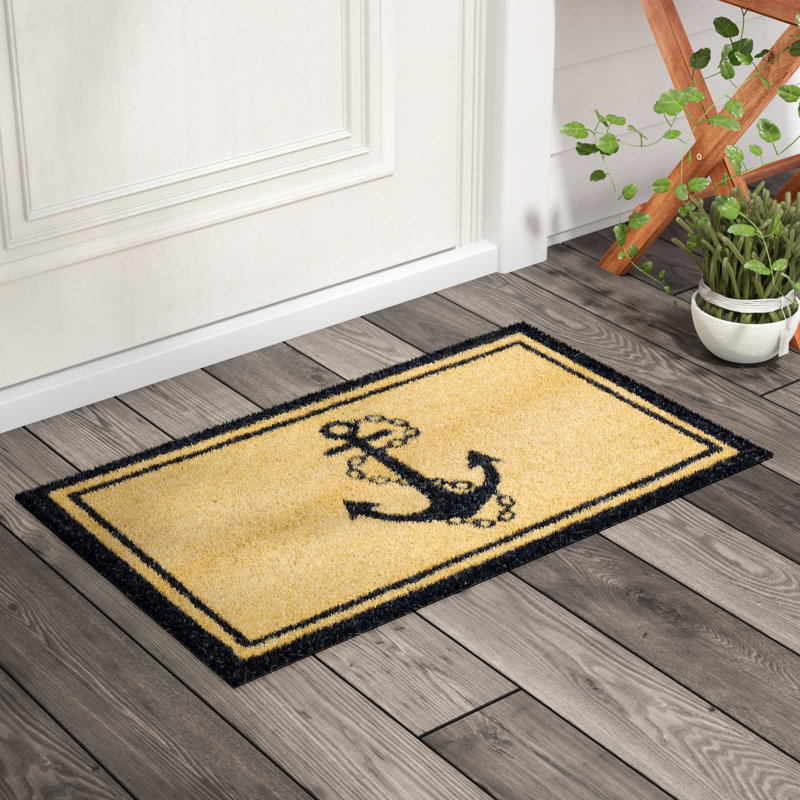 Beachcrest Home Careswell Anchor 30 in. x 18 in. Outdoor Door Mat & Reviews Wayfair
